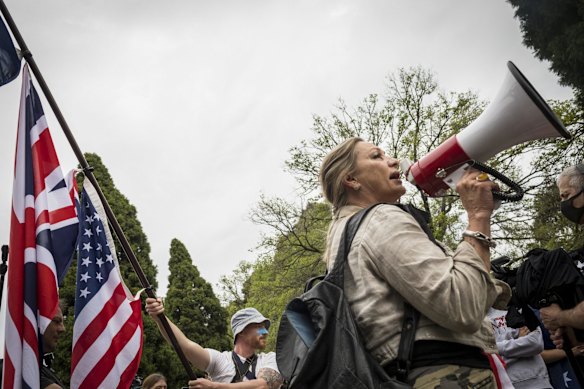 Police clash with protesters at the Shrine.