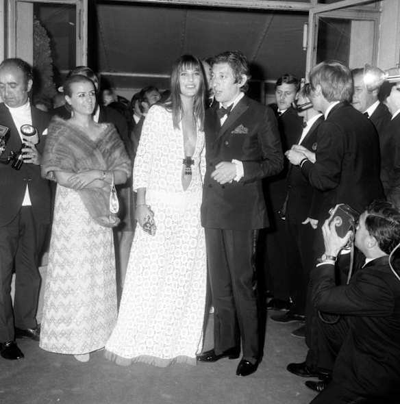 Jane Birkin with Serge Gainsbourg at the Cannes Film Festival in 1969.