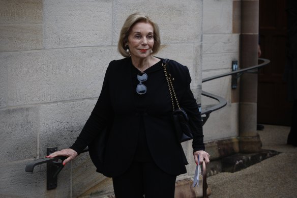 ABC chair Ita Buttrose at Caroline Jones’ funeral.