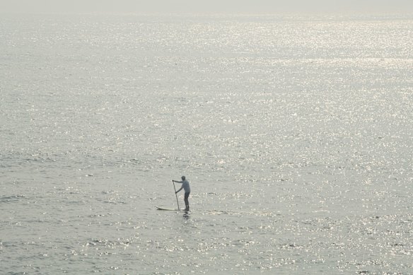 Smoke haze over Coogee Beach, Sydney. 
