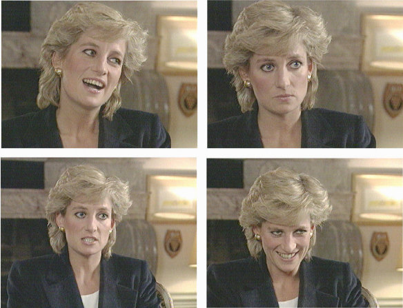 Princess Diana on the BBC's Panorama program in London, November 1995.
