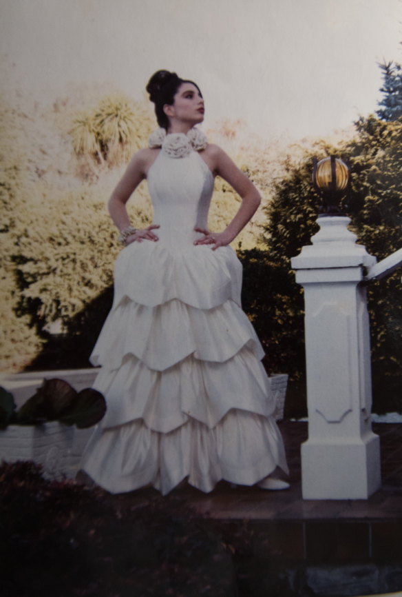 A wedding dress designed by Gloria Grady.