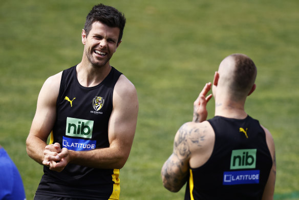Could Trent Cotchin hand the Richmond captaincy to great mate Dustin Martin?