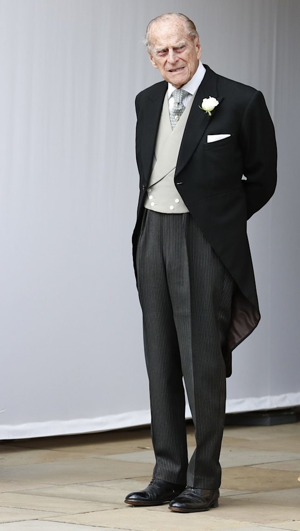 Waiting for the bridal procession following the wedding of Princess Eugenie of York and Jack Brooksbank in St George's Chapel, Windsor Castle, near London, England, Friday, Oct. 12, 2018. 