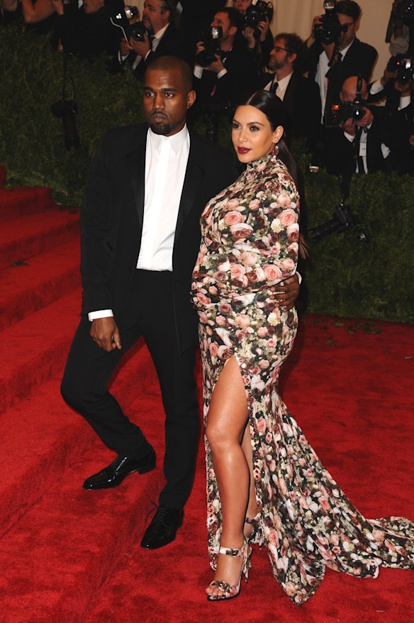 2013: Dubbed the 'couch dress' a pregnant Kim Kardashian's look was compared, unfavourably, to nanna's sofa.