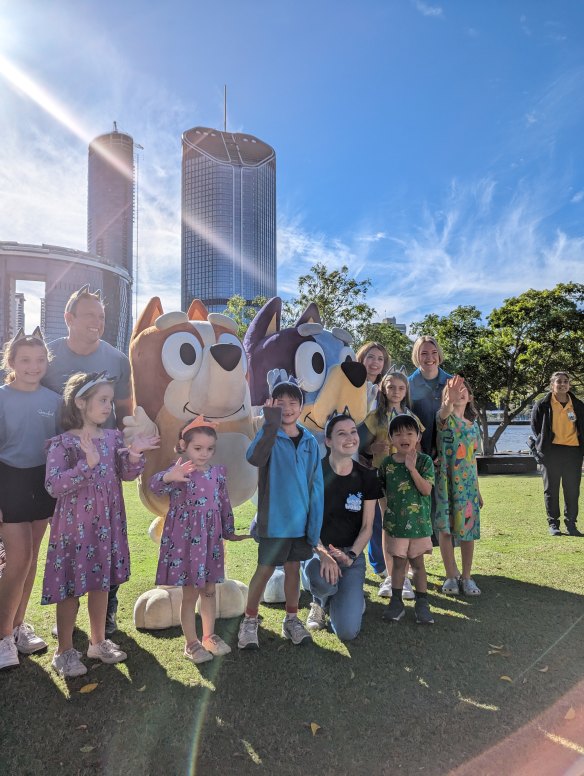 The “Bluey’s world, for real life” campaign launch in Brisbane on Sunday.