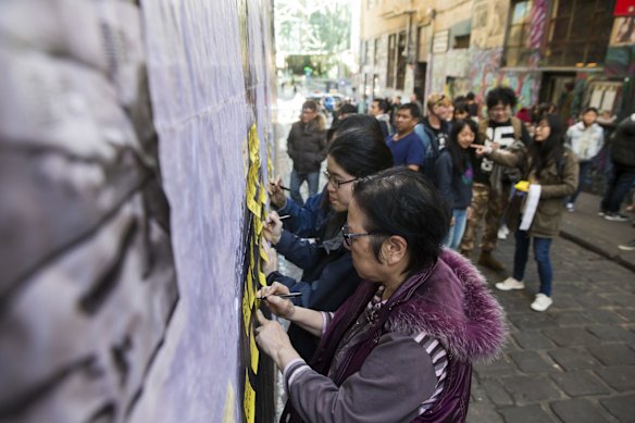 "Every photo on Instagram and social media will be the speaker for the Hong Kong people. Maybe, ultimately it will help them in the long term as well. That is why I am calling on every Melbourne citizen to join me," he says.
