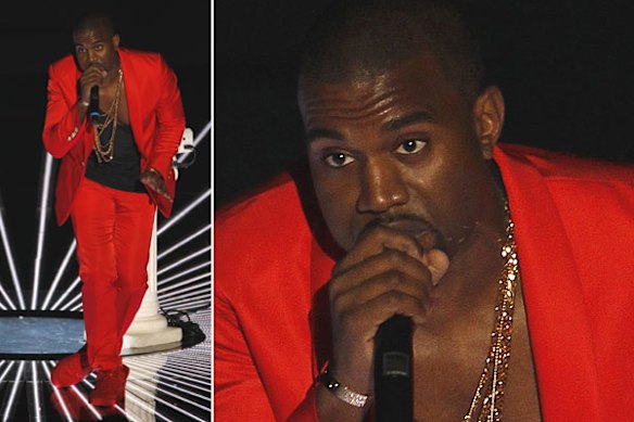 Kanye West performs at the MTV Video Music Awards.