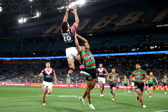 Mark Nawaqanitawase needed only seven minutes to score his first NRL try.