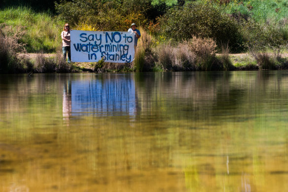 Stanley residents are facing a $90,000 bill for their anti-water mining campaign.
