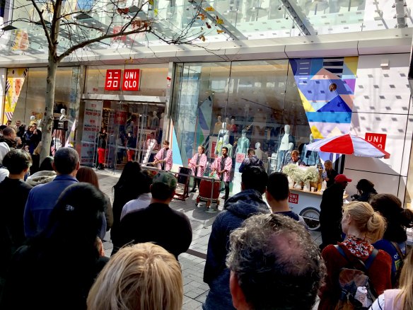 Japanese drummers entertained the crowd.