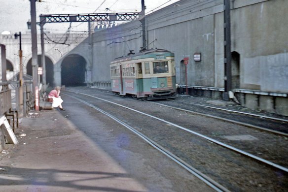 The tramway that once went crossed the Sydney Harbour Bridge under Wynyard Station.