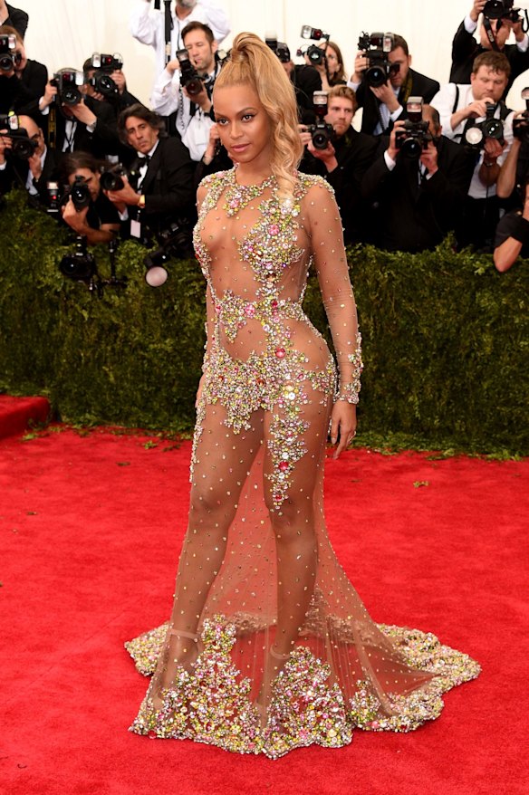 Beyonce attends the "China: Through The Looking Glass" Costume Institute Benefit Gala at the Metropolitan Museum of Art on May 4, 2015 in New York City.