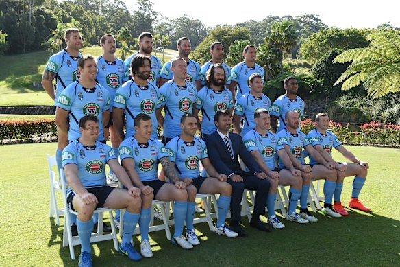 The Blues pose for an official photo.