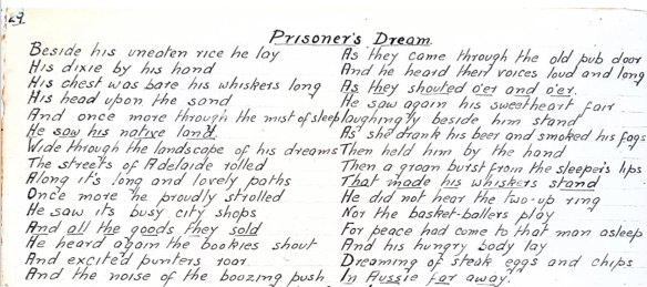 “The Prisoner’s Dream”, by an unknown POW.
