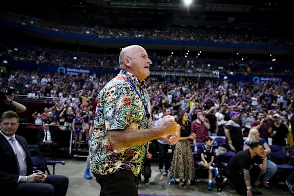 Chairman and Owner of the Sydney Kings Basketball Team Paul Smith during a game between Sydney Kings and Melbourne United NBL at Qudos Bank Arena in Sydney.