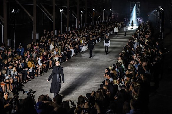 A general view of the catwalk for the Ellery collection event.