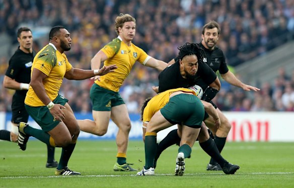 On the rampage: All Blacks centre Ma'a Nonu.