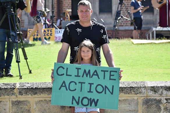 Ursula, 10, and her dad Tim.