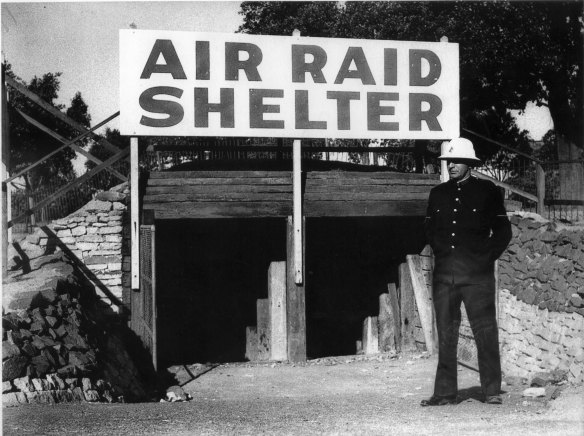 Air-raid shelter,  St James station, ca. 1942