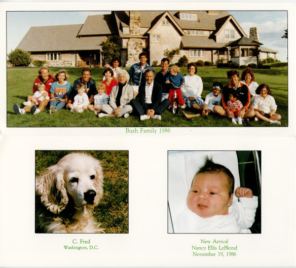 A 1986 Christmas card from vice president George H.W. Bush and Barbara Bush.