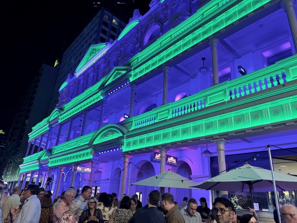 The colour choice: the lighting designers demanded a blank canvas for their projections.