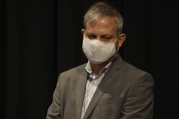 Victorian Chief Health Officer Brett Sutton gives a COVID-19 update at Treasury Theatre.