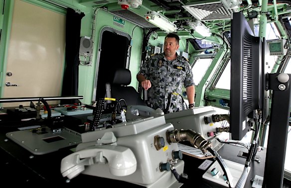 Paul Moggach in the Flying control room.