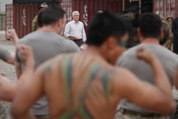 A Maori welcome from the New Zealand troops in Camp Taji, Iraq on Sunday.