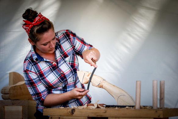 The Lost Trades Fair at Kyneton Racecourse, Olivia O'Connor.