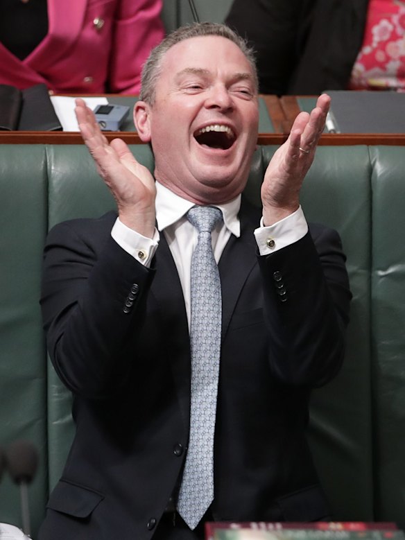 Minister for Defence Industry and Leader of the House Christopher Pyne during Question Time in Canberra.