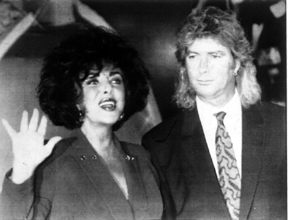 Liz Taylor & Larry Fortensky.  1991 file picture