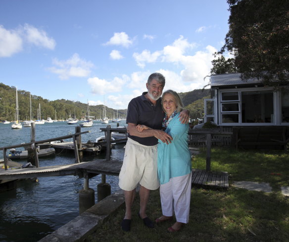 Nicholas Cowdery, the former NSW Director of Public Prosecutions, pictured in 2013 with his wife Joy at Pittwater on Sydney's northern beaches.