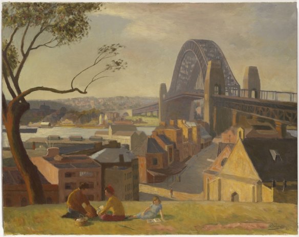 Picnic at The Rocks (1952) by Roland Wakelin.