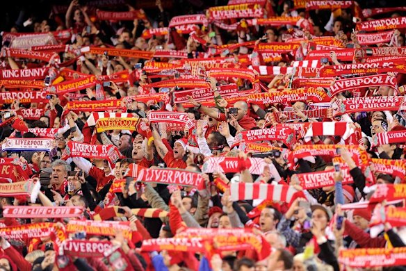 Liverpool fans at the MCG.