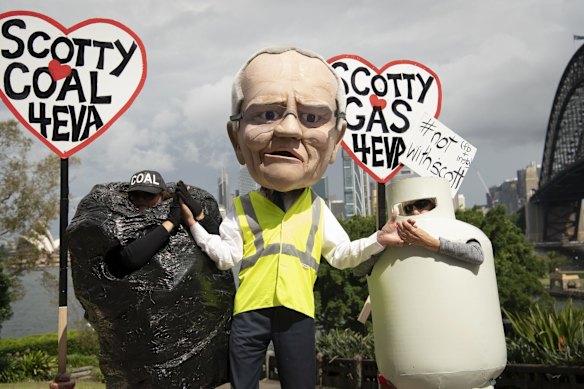 Young people gathered in front of the Prime Minister's Kirribilli residence for the School Strike 4 Climate protest.