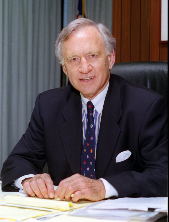 Australian Ambassador Andrew Peacock in his office at the embassy in Washington Wednesday June 4, 1997. 