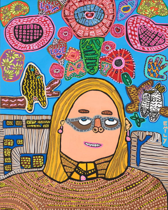 Emily Crockford’s ‘Singing with my selfie at the top of the world with my imagination’.