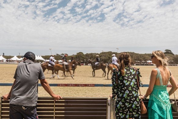 Enjoying the action at the 2019 Portsea Polo. 