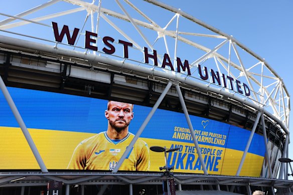 Support in the Premier League for Andriy Yarmolenko, the club's Ukrainian international, who had been given compassionate leave for Sunday's game against Wolverhampton Wanderers.