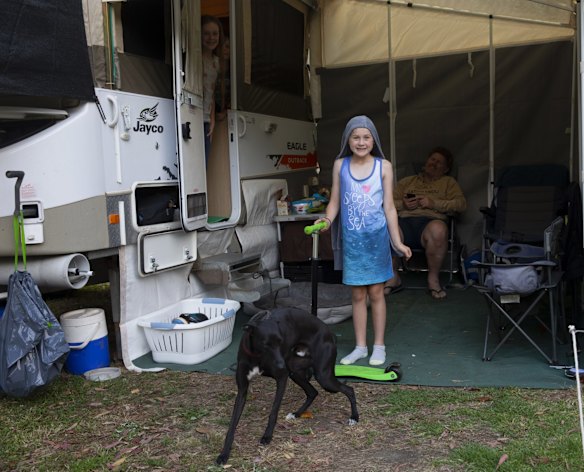 Matilda and her family  are visiting from NSW at Mallacoota foreshore caravan park. 