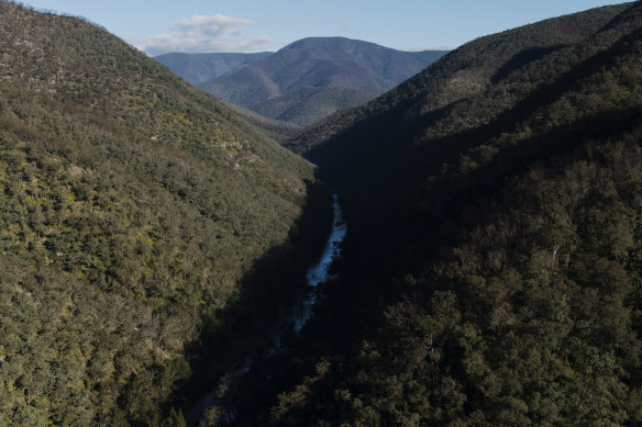 The Kowmung River, which drains from the Hollanders and Tuglow rivers south of Oberon, into the Coxs River. The Coxs then flows into Lake Burragorang, which sits behind Warragamba Dam.