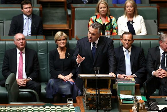 Treasurer Joe Hockey delivers the Budget speech.