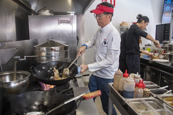 Cafe China owner Harry Sou. Harry was responsible for growing the China inbound tourism in Cairns and once fed a thousand meals a day. He has now downsized to a small restaurant catering mostly to Cairns locals.