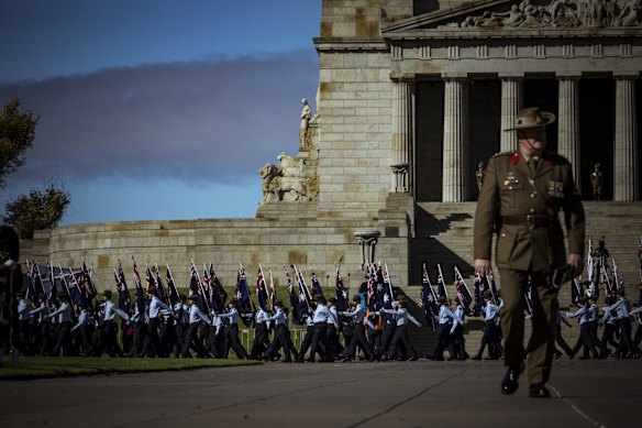 Around 4000 people took part in the ANZAC Day march.