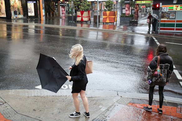 People walking through Wollongong's CBD.