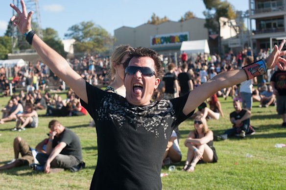 Crowds rocking out at Soundwave.