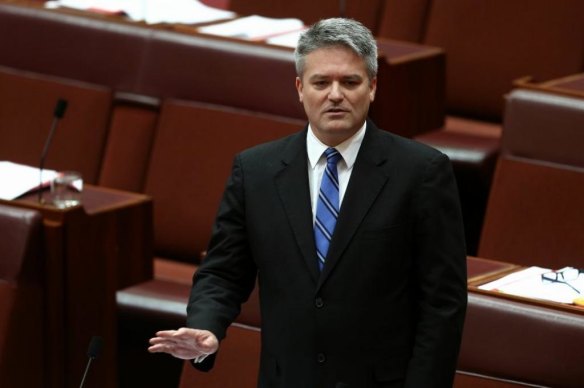 After concerns from stakeholders, Mathias Cormann froze the Abbott government's proposed amendments to Labor's financial advice reforms 