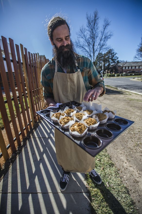 Sage Education & Childcare is opening Canberra's first prestige Childcare Centre in Turner. Hatted chef Josh Tyler with freshly bakes banana cinnamon muffins.