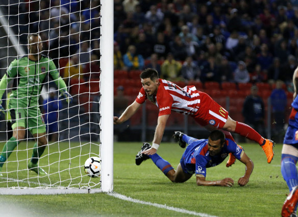 Bruno Fornaroli opens the scoring for City.